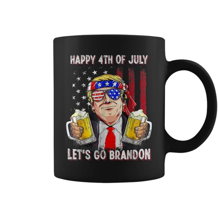 Happy 4Th Of July Lets Go Beer Brandon Trump Beer America Coffee Mug