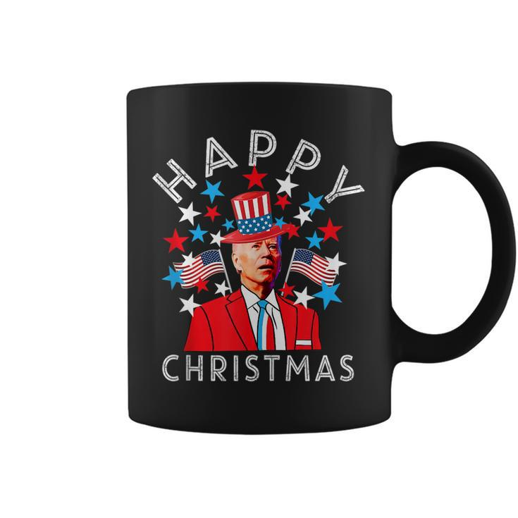 Happy Christmas Joe Biden 4Th Of July Memorial Independence Coffee Mug