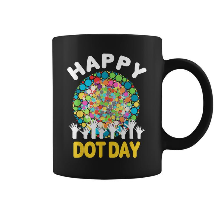 Happy Dot Day 2023 Colorful Dot Hand International Dot Day Coffee Mug