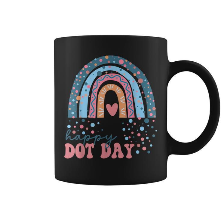 Happy Dot Day 2023 Colorful Rainbow Polka Dot Boys Girls Coffee Mug