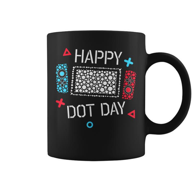 Happy Dot Day Gamers Boy Game Controller Colourful Polka Dot Coffee Mug