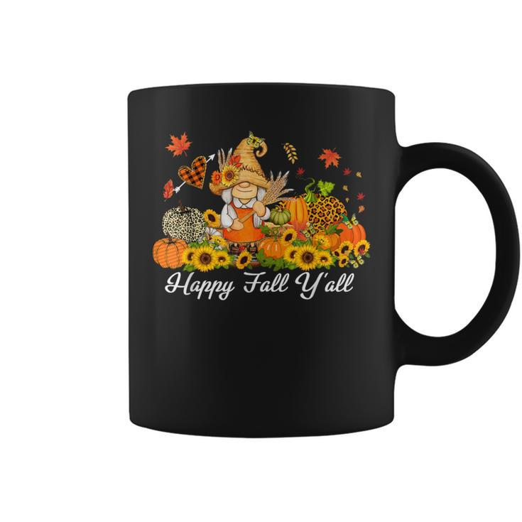 Happy Fall Y'all Gnome Pumpkin Truck Autumn Thanksgiving Coffee Mug