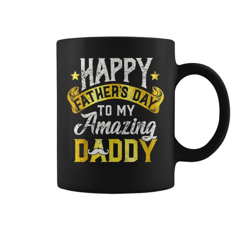 Happy Fathers Day For Amazing Dad Grandpa From Daughter Son  Coffee Mug