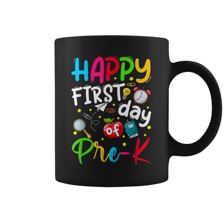 Happy First Day Of Pre-K Teacher Students Back To School Coffee Mug