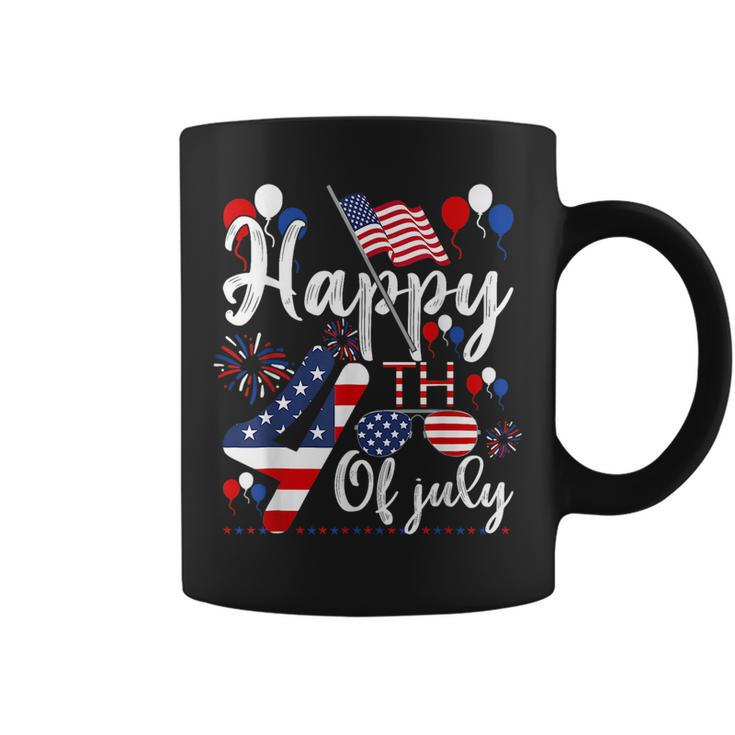 Happy Fourth Of July Patriotic American Us Flag 4Th Of July Coffee Mug