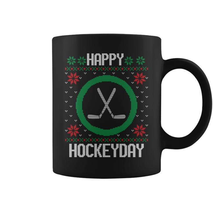 Happy Hockey Days Ugly Christmas Sweater Hockey Coffee Mug