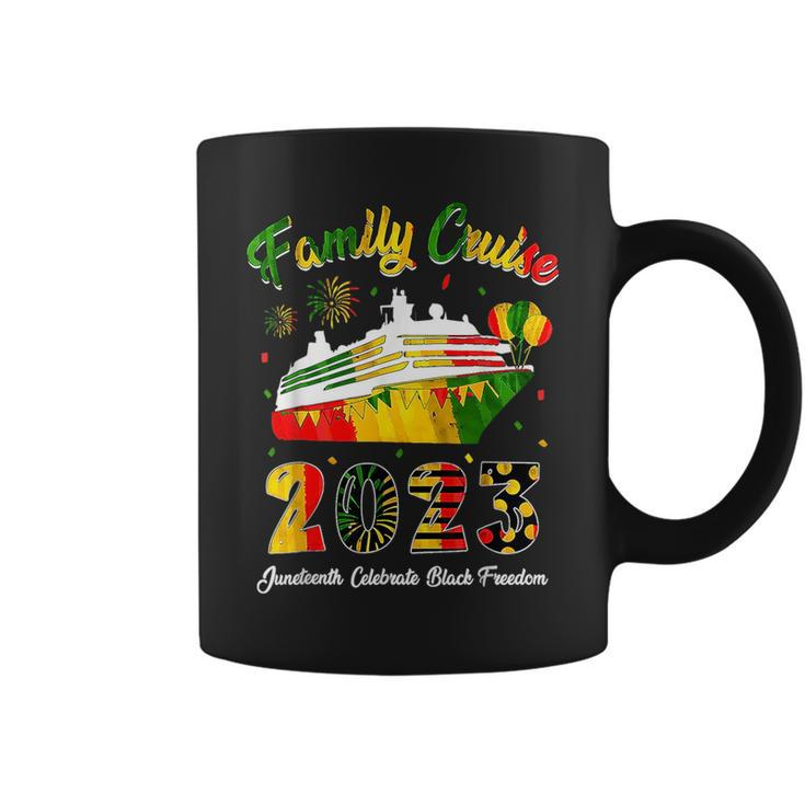 Happy Junenth Family Cruise 2023 American Melanin  Coffee Mug
