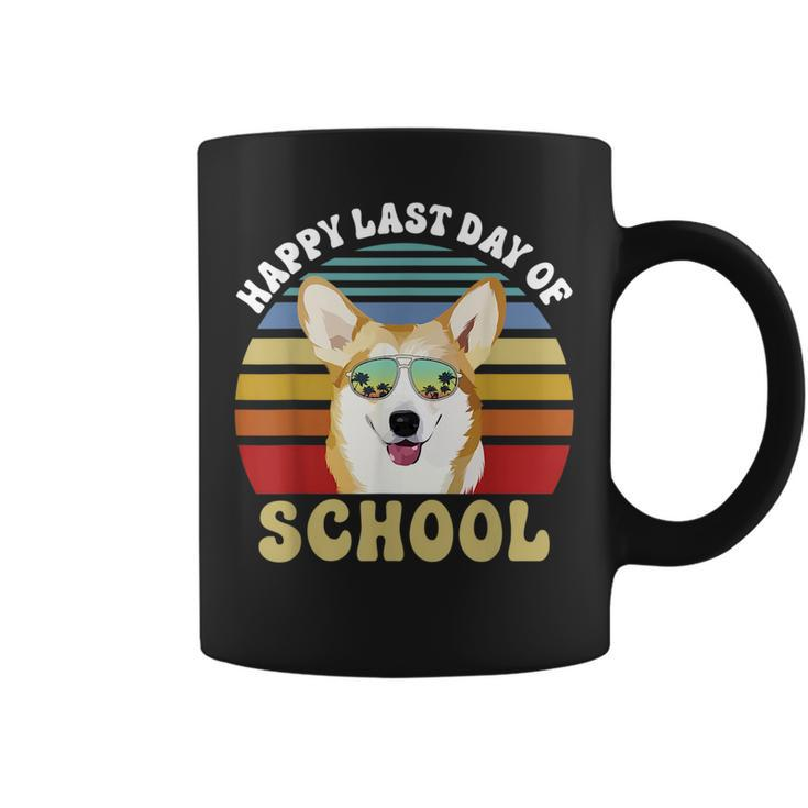 Happy Last Day Of School Corgi Dog Summer Beach Vibe  Coffee Mug