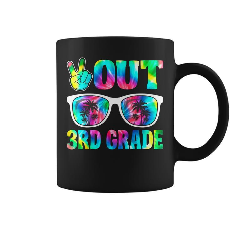 Happy Last Day Of School Peace Out 3Rd Grade Tie Dye Coffee Mug