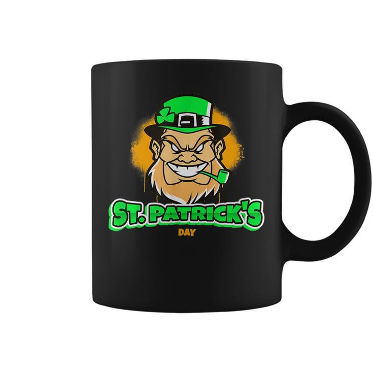 Happy St Patricks Day Scary Angry Leprechaun Design  Coffee Mug