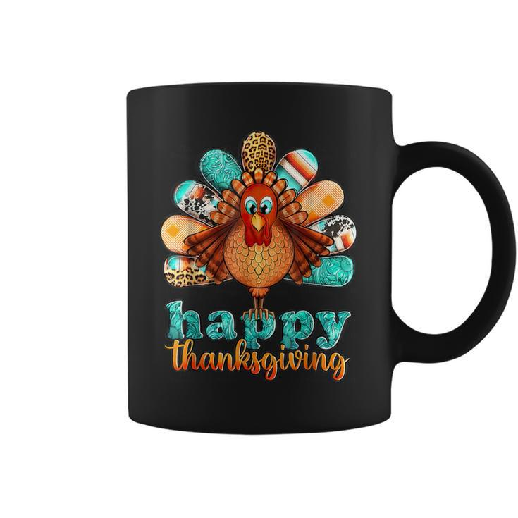 Happy Thanksgiving Turkey Day Leopard Holiday Coffee Mug