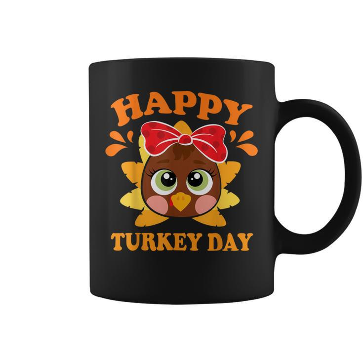 Happy Turkey Day Cute Little Pilgrim Thankgiving Coffee Mug