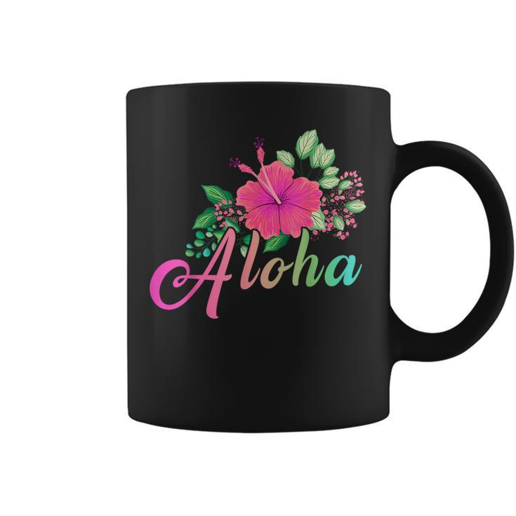 Hawaiian  Aloha Flower Hawaii Beach Vacation Lovers  Coffee Mug