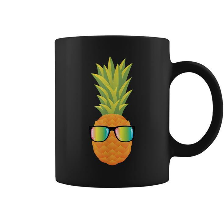 Hawaiian Pineapple With Sunglasses Illustration Gift Coffee Mug