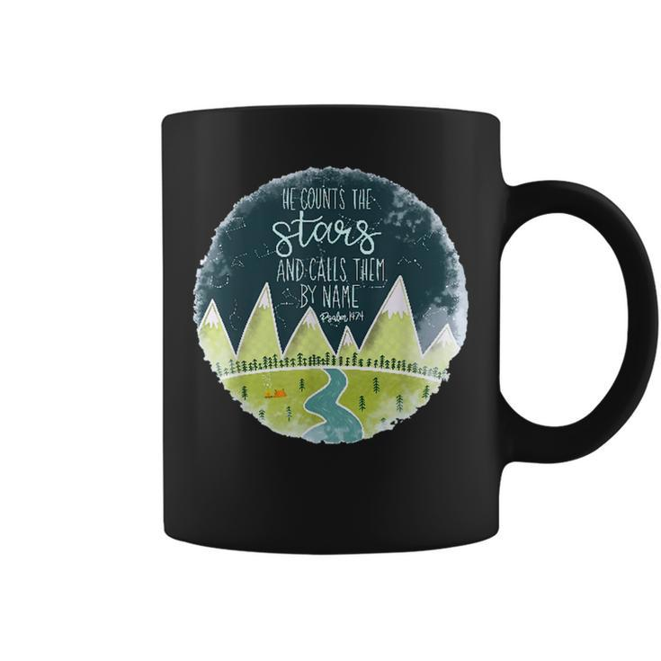 He Counts The Stars And Calls Them All By Name Psalm 1474  Coffee Mug
