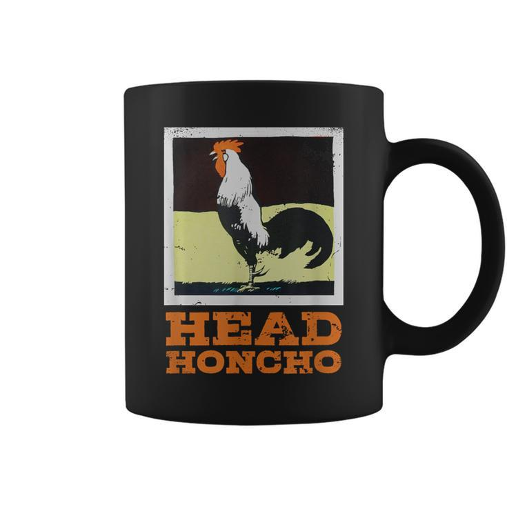 Head Honcho Vintage Rooster Illustration Perfect Boss Coffee Mug