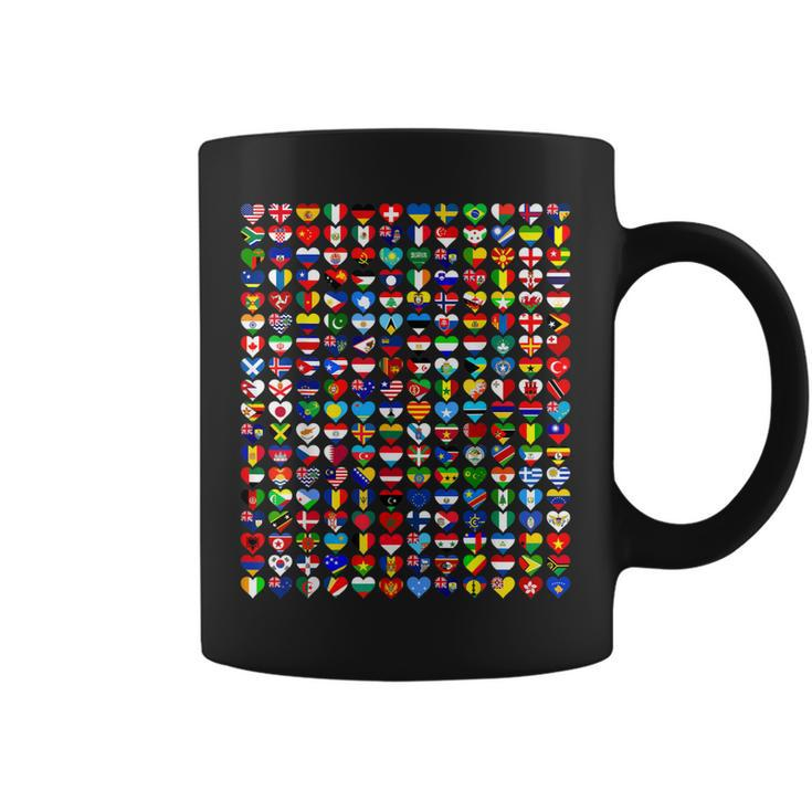 Heart Flags Of The Countries Of The World Flags Unity Day  Coffee Mug