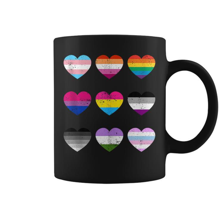 Heart Lgbt Flag Happy Pride Month Transgender Mtf Ftm Gays  Coffee Mug