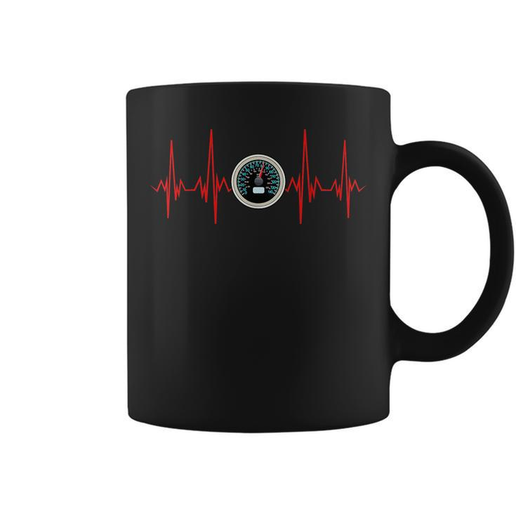 Heartbeat Car Speedometer Car Lovers Funny Gift Coffee Mug