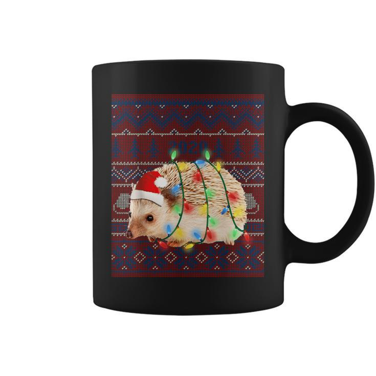 Hedgehog Christmas Lights Ugly Sweater Goat Lover Coffee Mug