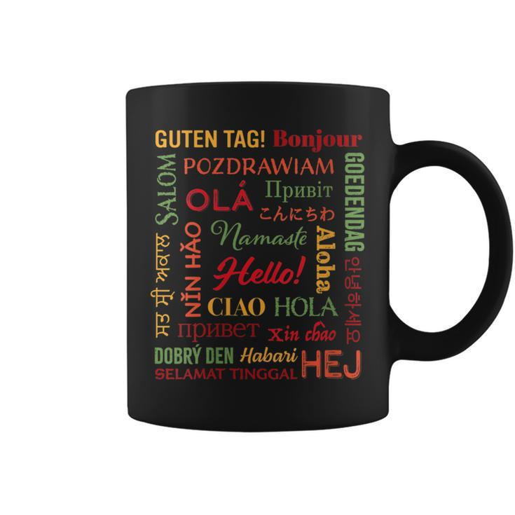 Hello In 22 Different Languages Word Esl Teachers Students  Coffee Mug