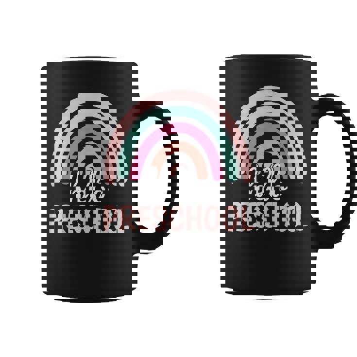 Hello Preschool Back To School Kindergarten Teacher Rainbow Coffee Mug