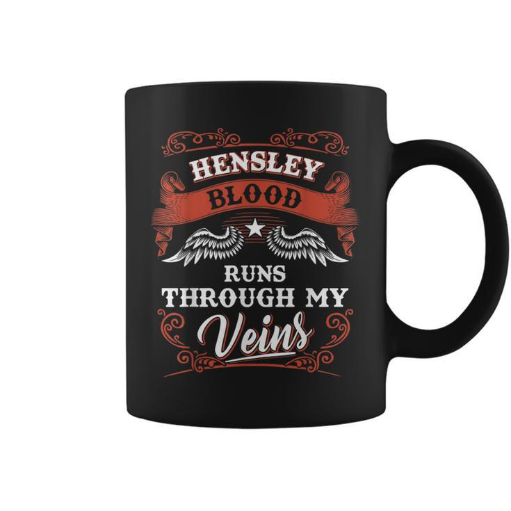 Hensley Blood Runs Through My Veins Family Christmas Coffee Mug