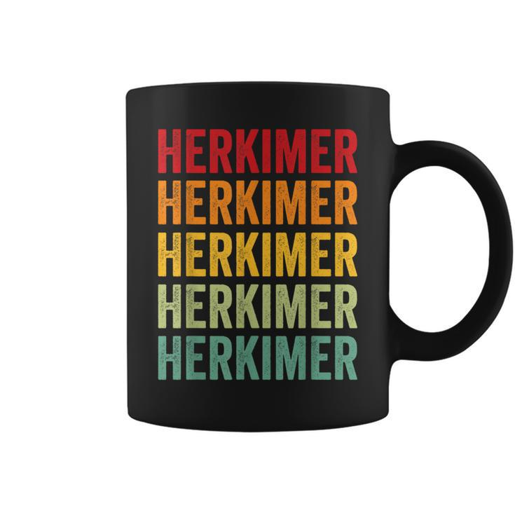 Herkimer County New York Rainbow Text Coffee Mug