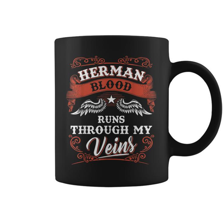Herman Blood Runs Through My Veins Family Christmas Coffee Mug