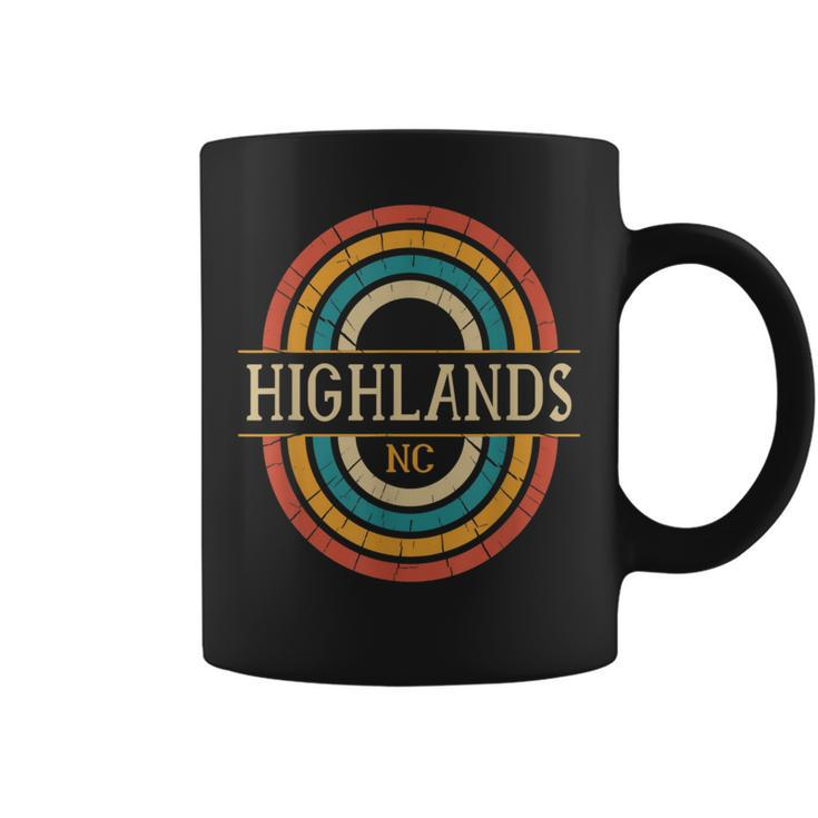 Highlands North Carolina Vintage Nc Distressed 70S 80S Retro Coffee Mug