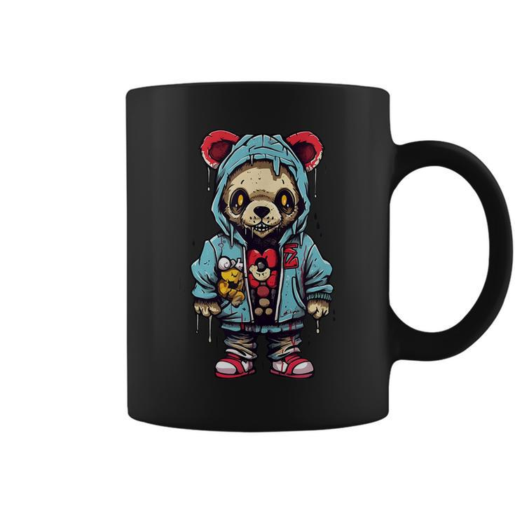 Hip Hop Teddy Bear Zombie Teddy Bear Streetwear Horror Drip Teddy Bear  Coffee Mug