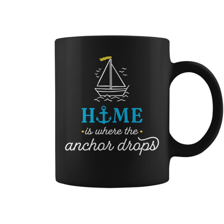 Home Is Where The Anchor Drops Boating & Fishing   Coffee Mug