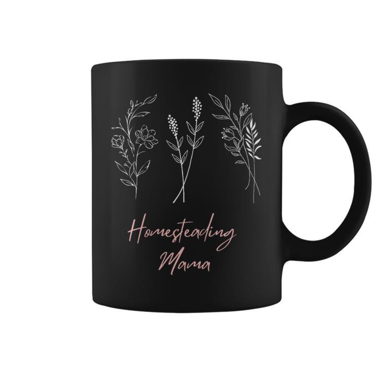 Homestead Farmlife Crunchy Scrunchy Mom Mama Graphic Flower Coffee Mug