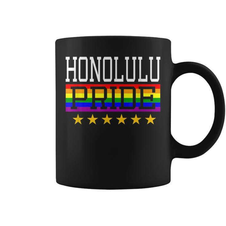 Honolulu Pride Gay Lesbian Queer Lgbt Rainbow Flag Hawaii  Coffee Mug