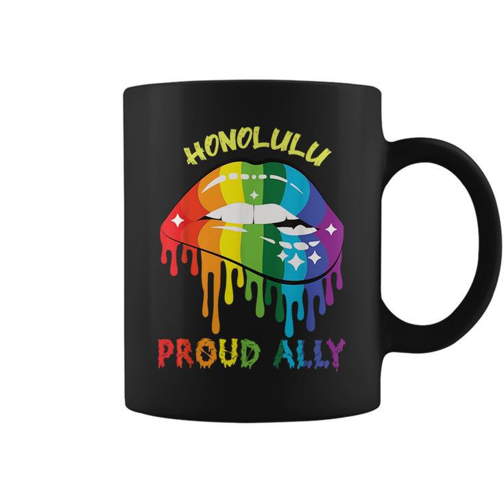 Honolulu Proud Ally Lgbtq Hawaii Pride Hi Sayings  Coffee Mug