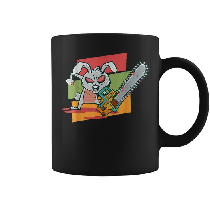 Horror Lover Creepy Chainsaw Bunny Creepy Coffee Mug