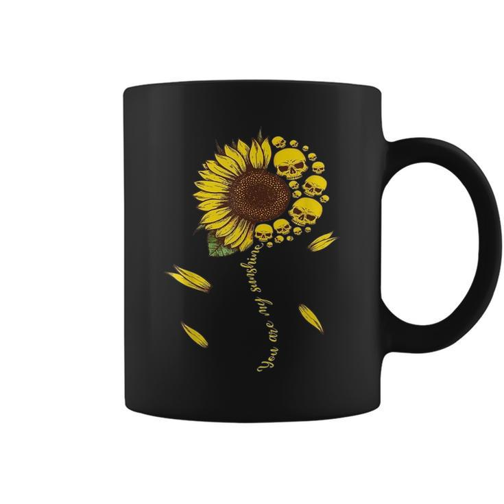 Horror Skulls Yellow Sunflower You Are My Sunshine Sunflower Coffee Mug