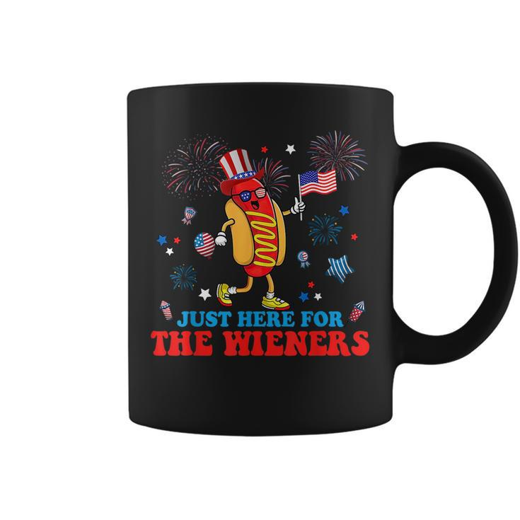 Hot Dog Im Just Here For The Wieners 4Th Of July Coffee Mug