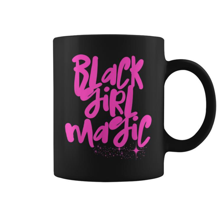 Hot Pink Black Girl Magic Stars Melanin Black Queen Woman  Coffee Mug