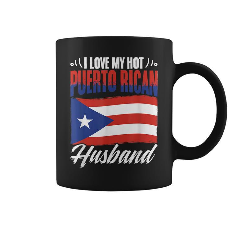 Hot Puerto Rican Husband Puerto Rico Puerto Rican Flag Pride  Gift For Women Coffee Mug