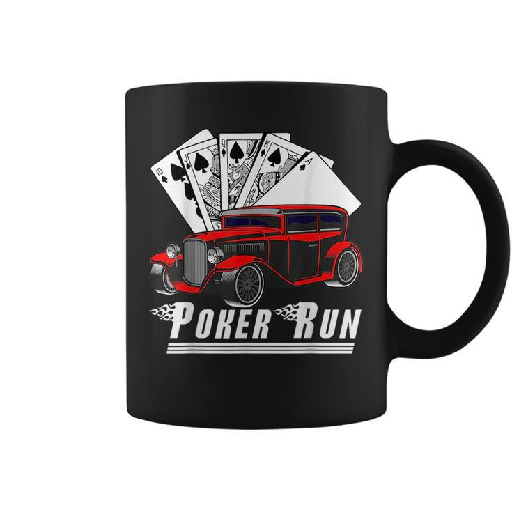 Hot Rod Sedan Poker Run Rat Rod Car Show Muscle Car Guy Coffee Mug