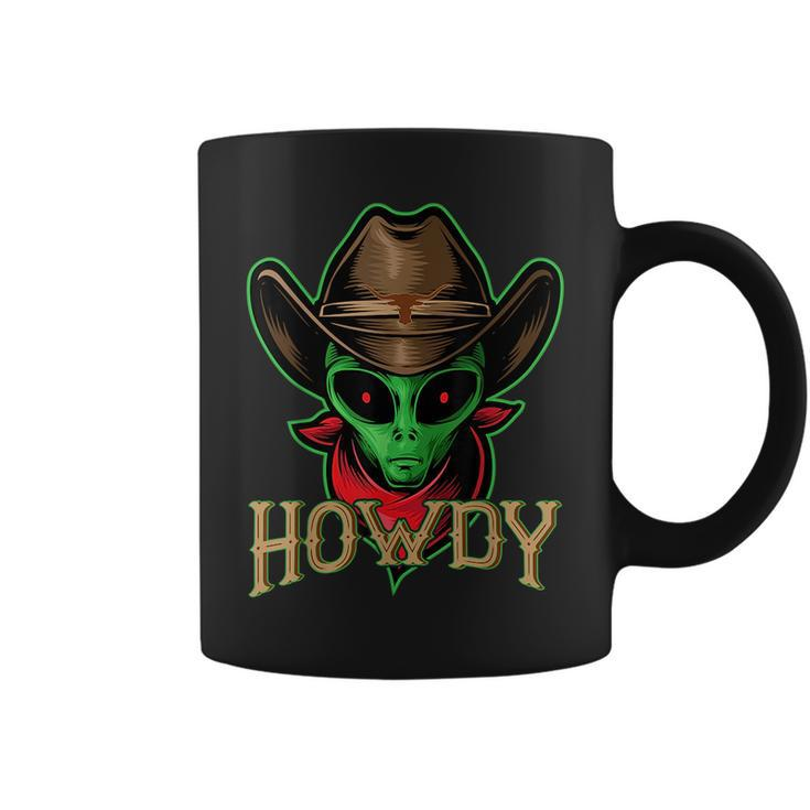 Howdy Alien Cowboy  Funny Halloween Costume Space Lover  Coffee Mug