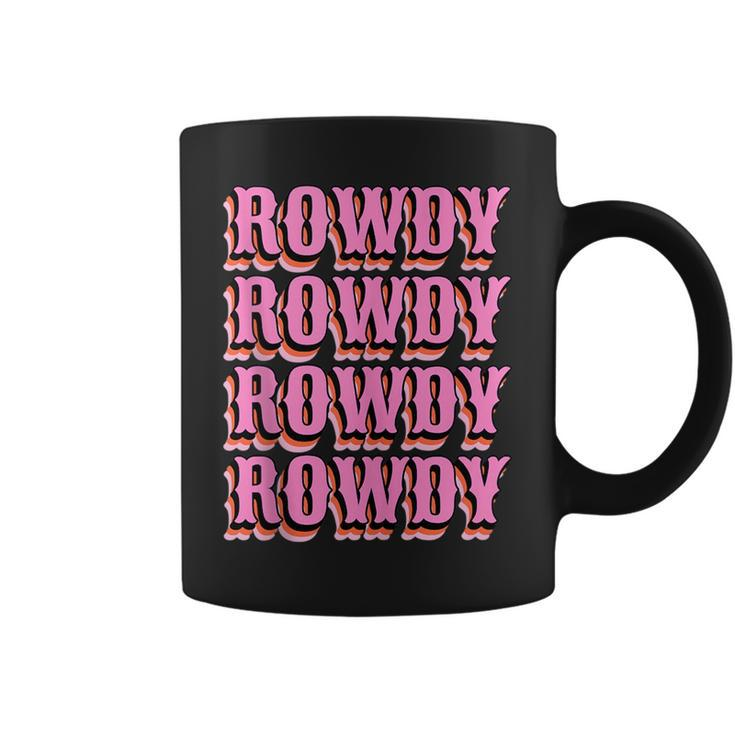Howdy Rowdy Retro Cowgirl Nashville Country Bachelorette  Coffee Mug