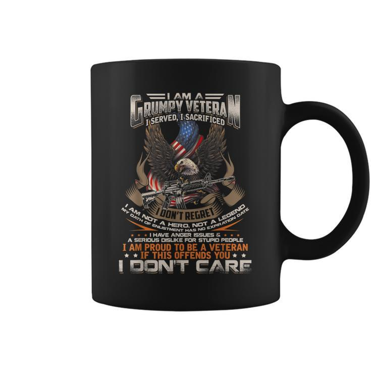 I Am A Grumpy Old Veteran Proud Vet Grandfather Fathers Day  Gift For Mens Coffee Mug