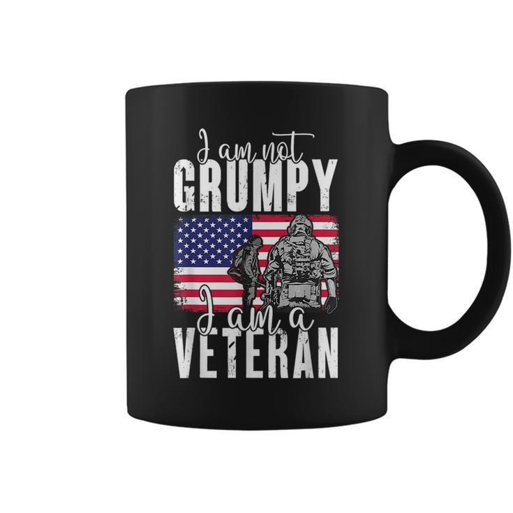 I Am Not Grumpy I Am A Veteran Patriotic Veteran Humor  Coffee Mug