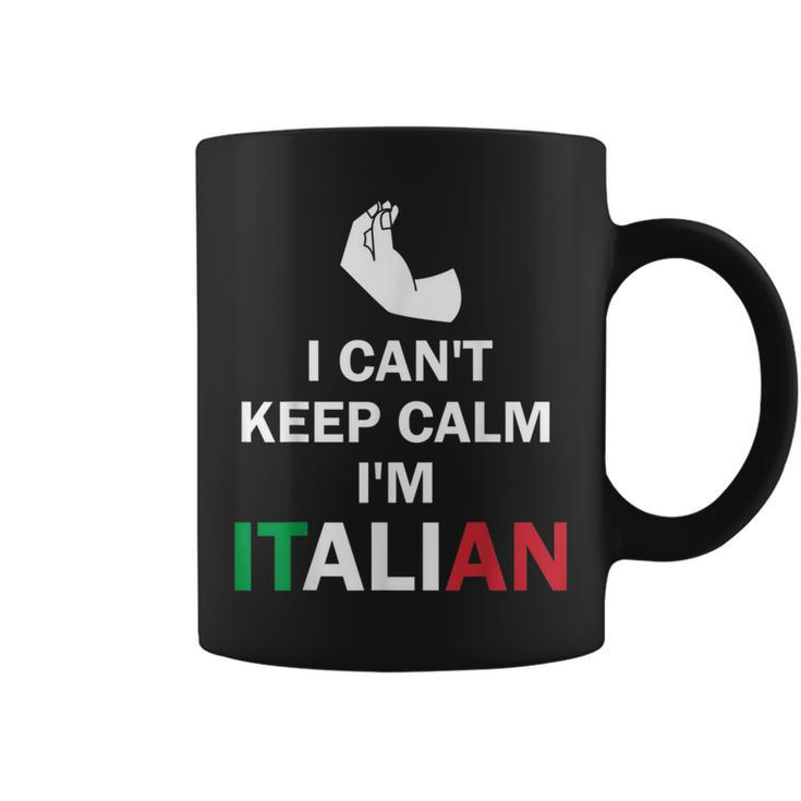 I Cant Keep Calm Im Italian  Funny Hand Gesture  Coffee Mug