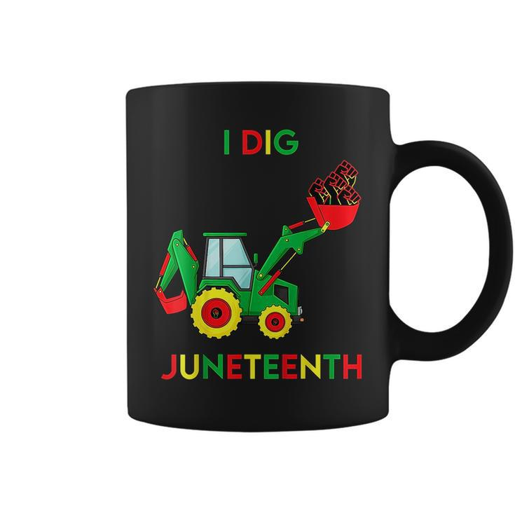 I Dig Junenth Fists Tractor Funny Toddler Boys  Coffee Mug