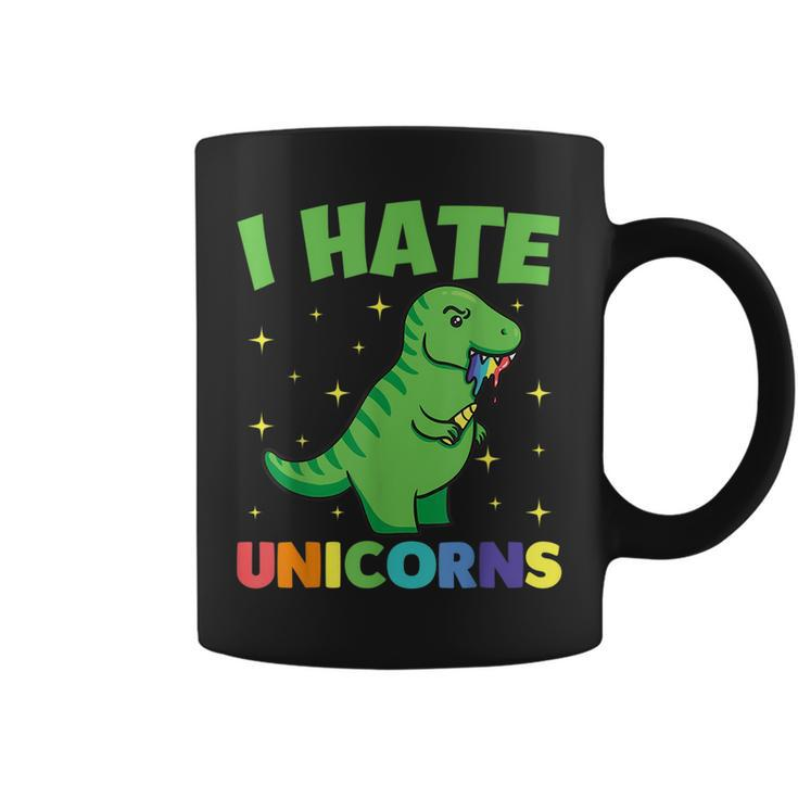 I Hate Unicorns  With Dinosaur Dinosaur Funny Gifts Coffee Mug