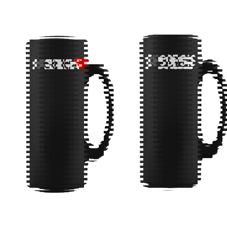 I Heart Corgis I Love Corgis Cute Red Heart Corgi Lover  Coffee Mug