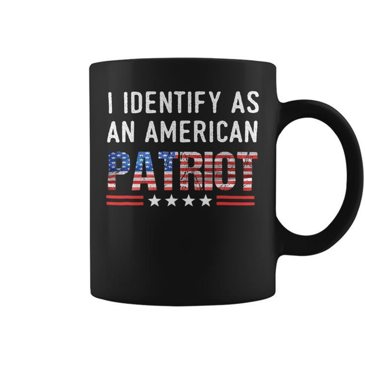 I Identify As An American Patriot Veterans Patriotism Coffee Mug